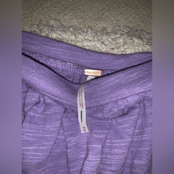 Free people bell sleeve lavender square neck top boho casual classic Spring M - Picture 5 of 6